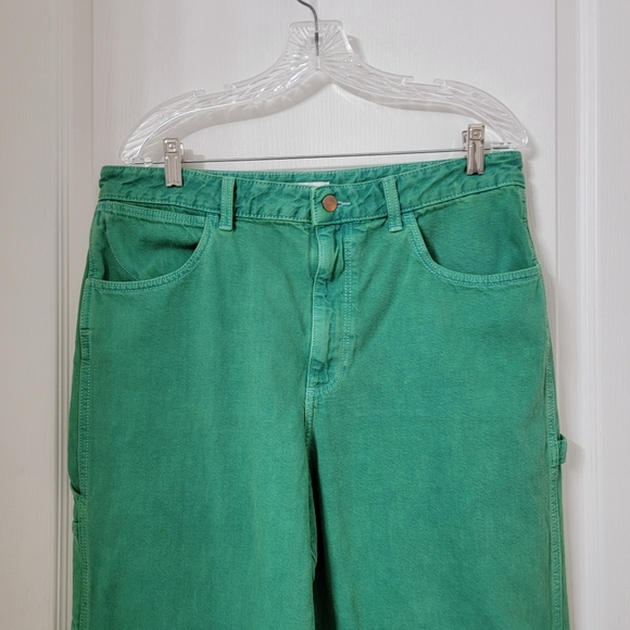 Wrangler Size 32 Green Casey Jones Wide Leg Carpenter Baggy Loose Fit Jeans - Picture 4 of 14